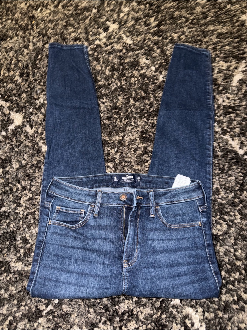 Hollister Women's Dark Indigo Stretch Skinny Jeans